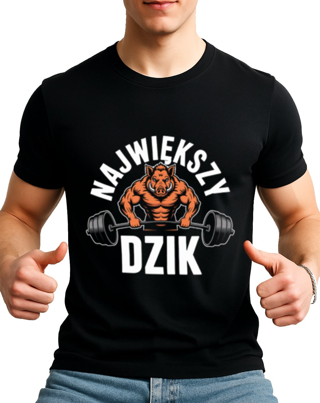 KOSZULKA NAJWIĘKSZY DZIK NA SIŁOWNIĘ