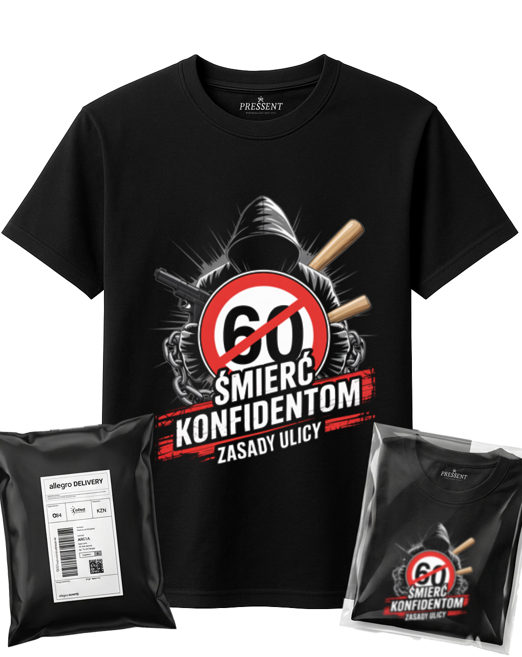 KOSZULKA ŚMIERĆ KONFIDENTOM ŚMIESZNA