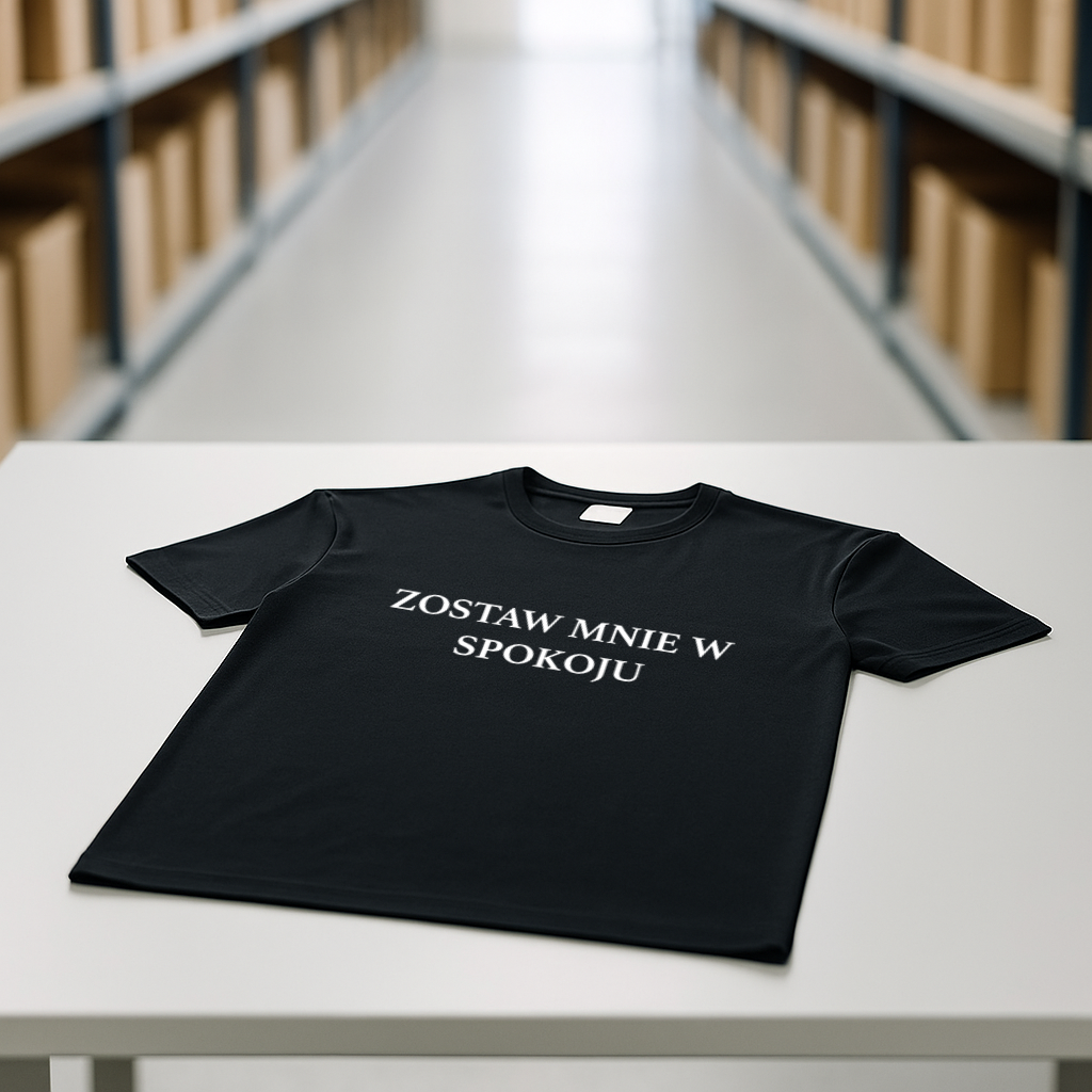 KOSZULKA ZOSTAW MNIE W SPOKOJU ŚMIESZNA